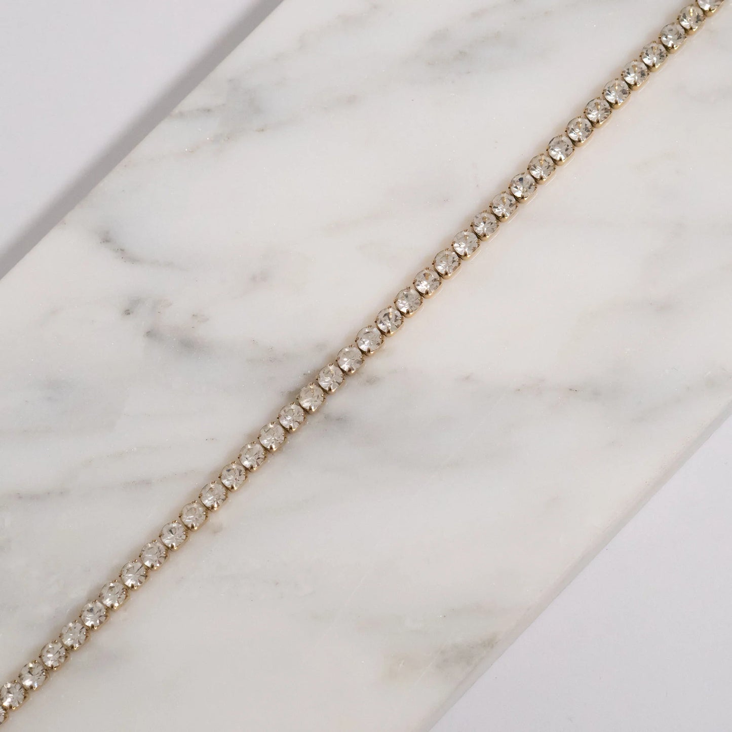 18K Gold PVD CZ Stone Tennis Bracelet