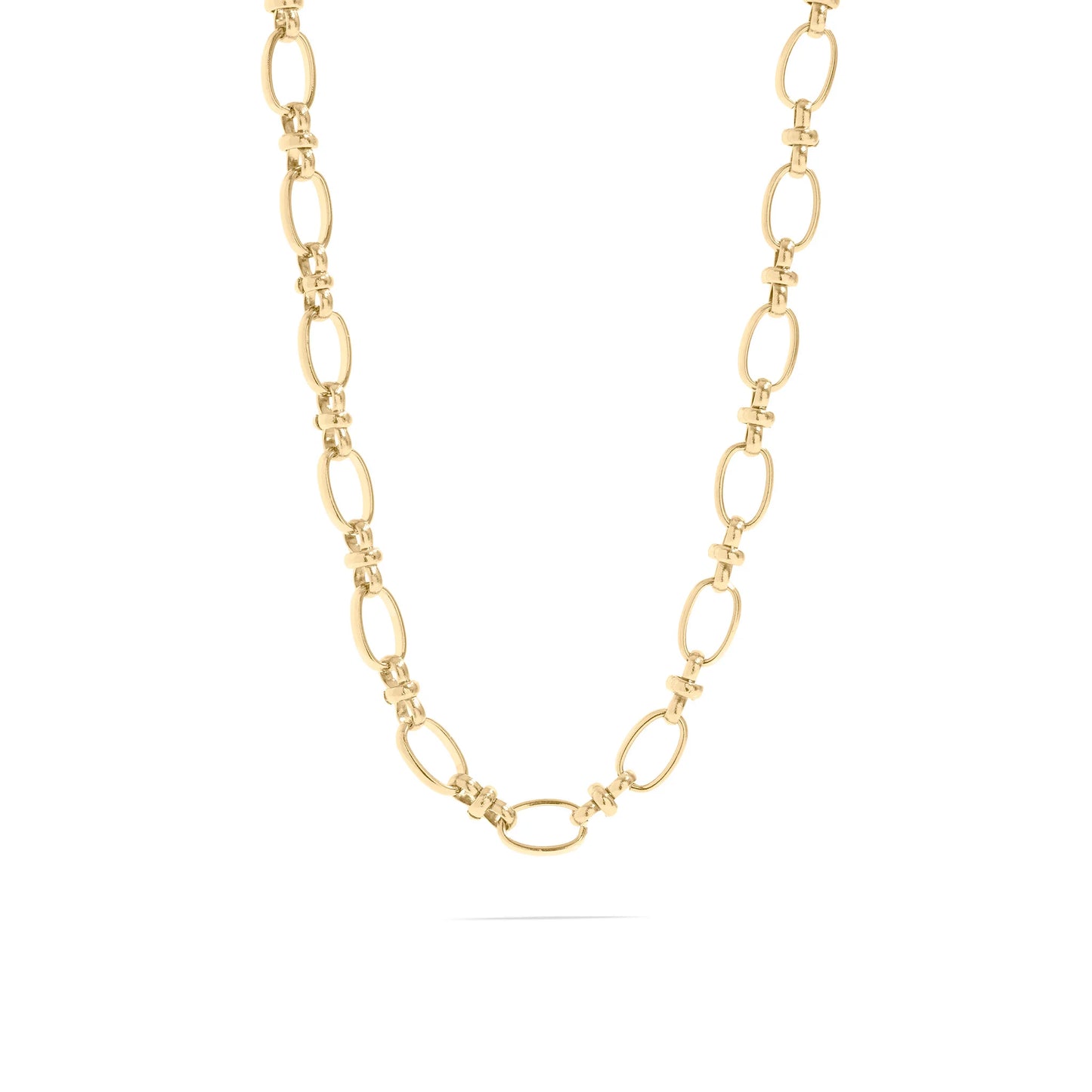 18K Gold PVD Stainless Steel Circle Charm Chain Necklace
