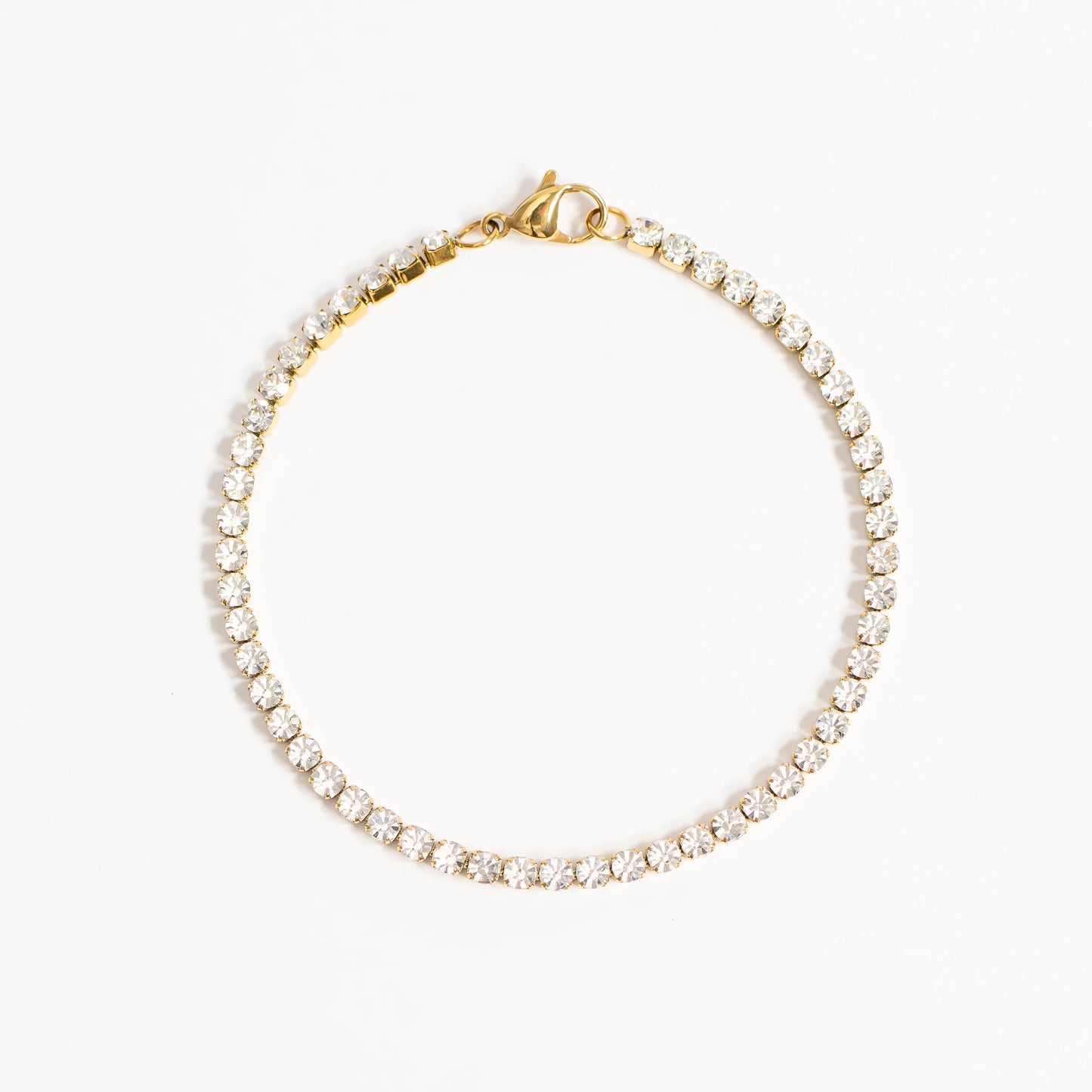 18K Gold PVD CZ Stone Tennis Bracelet