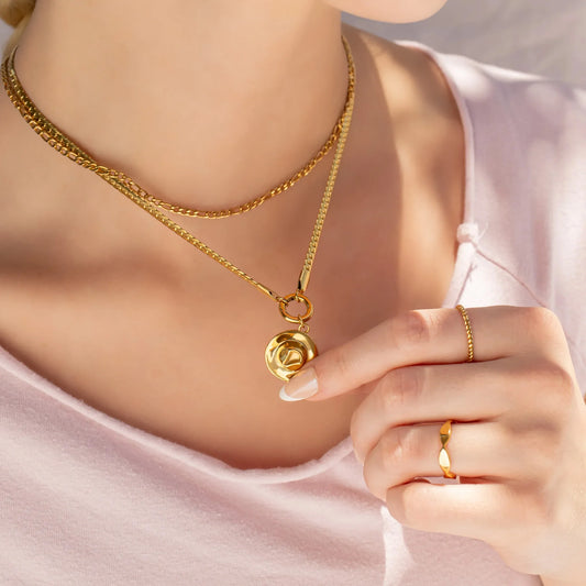 18K Gold PVD Stainless Steel Long Bow Charm