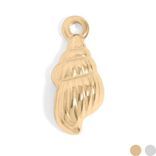 18K Gold PVD Stainless Steel Seashell Charm